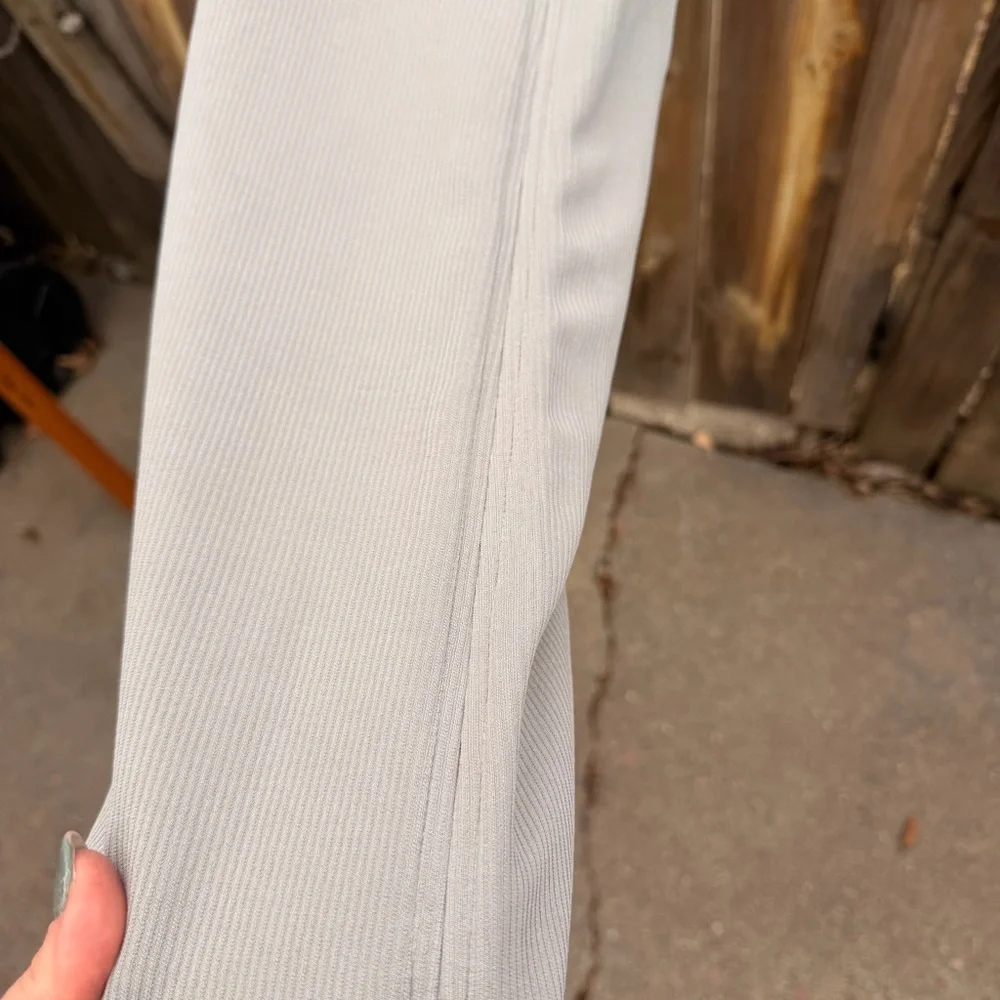 Lululemon Brushed Softstreme Ribbed Zip Flared Pant 32.5